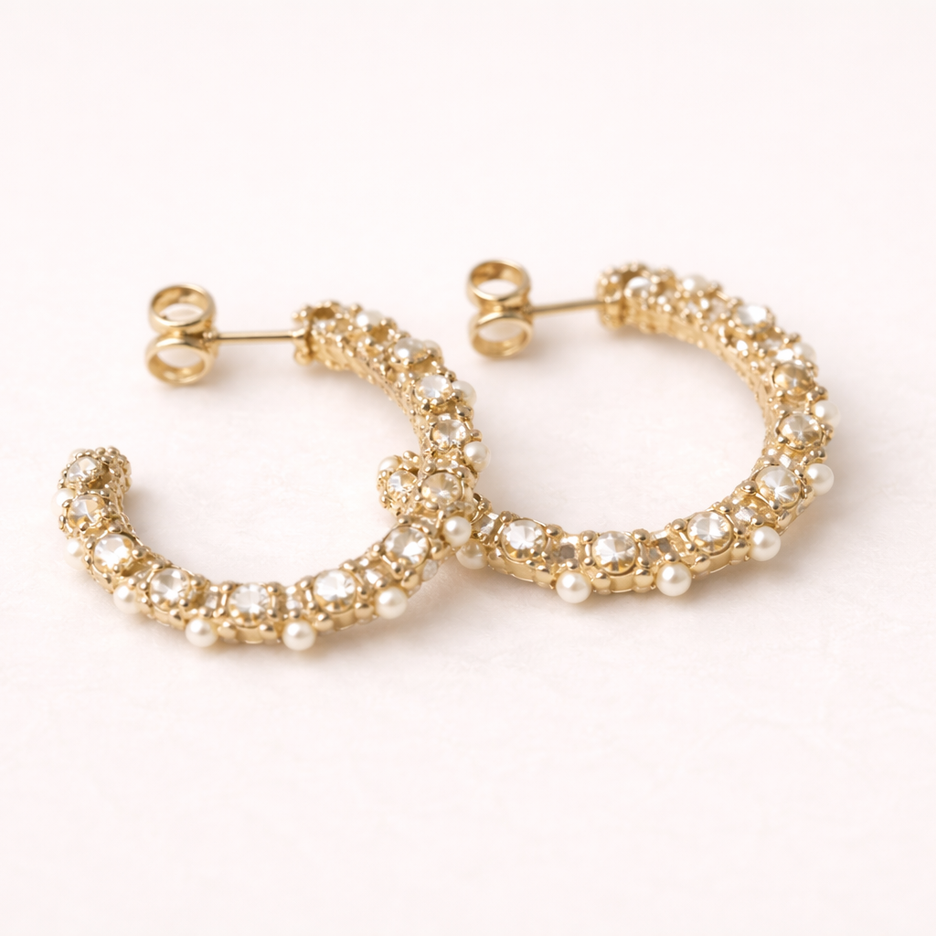 DOTTED PEARL EARRINGS