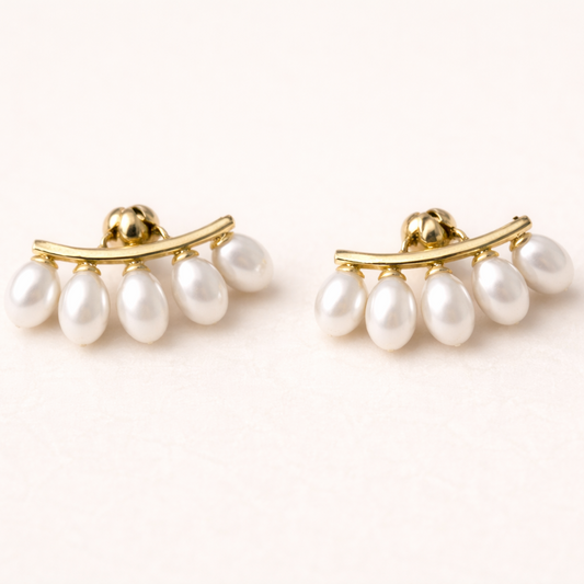TRIPLE PEARL EARRINGS